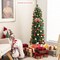 Slim Artificial Christmas Tree 5ft Prelit with Colorful Lights Green